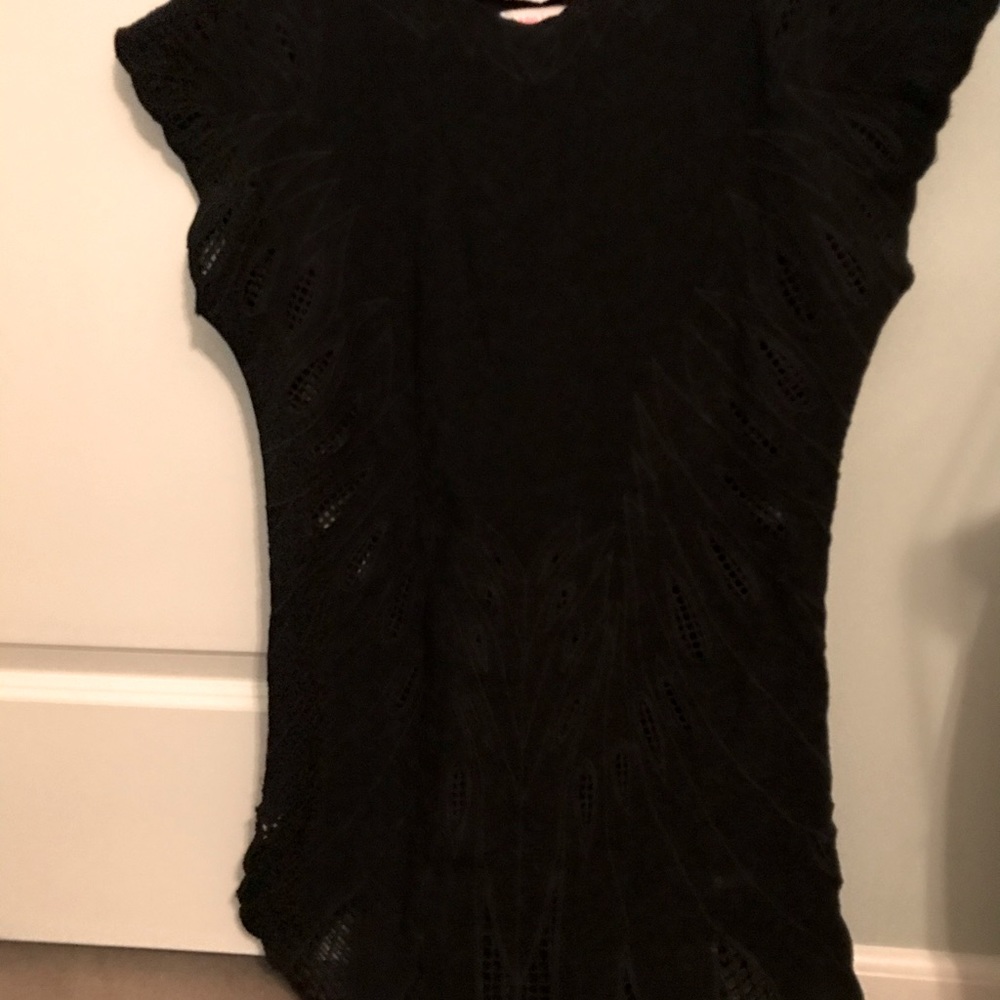 Fun Black Rayon Butterfly Top